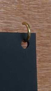 Supreme 3mm chalkboard with brass hanging hooks